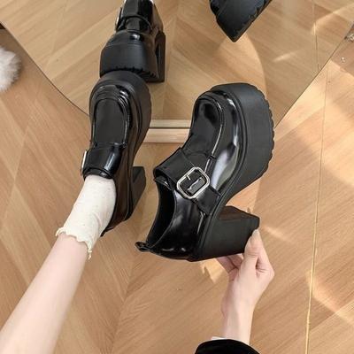 Модные новые женские туфли женские туфли на высоком каблуке Мэри Джейн Лолита туфли на коротком каблуке вечерние туфли на высоком каблуке