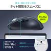 Sanwa Direct Wireless Mouse Tilt Wheel High Speed Scroll Quiet Bluetooth Wireless Multi-Pairing Rechargeable [Equipped with Back/Forward Buttons] 5 Bu