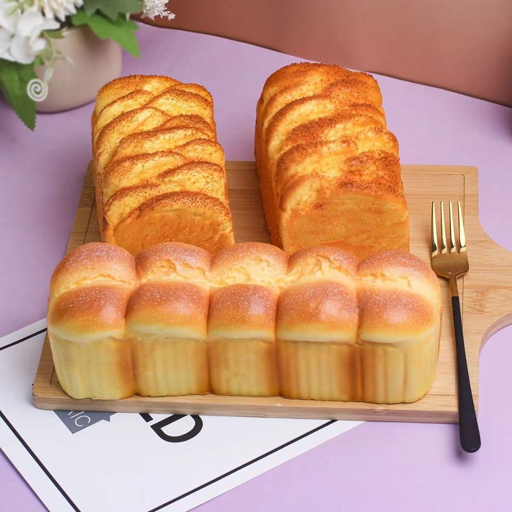 Prank Decoration Sensory Fidget Big Toast Simulated Simulated Bread Squishy Funny
