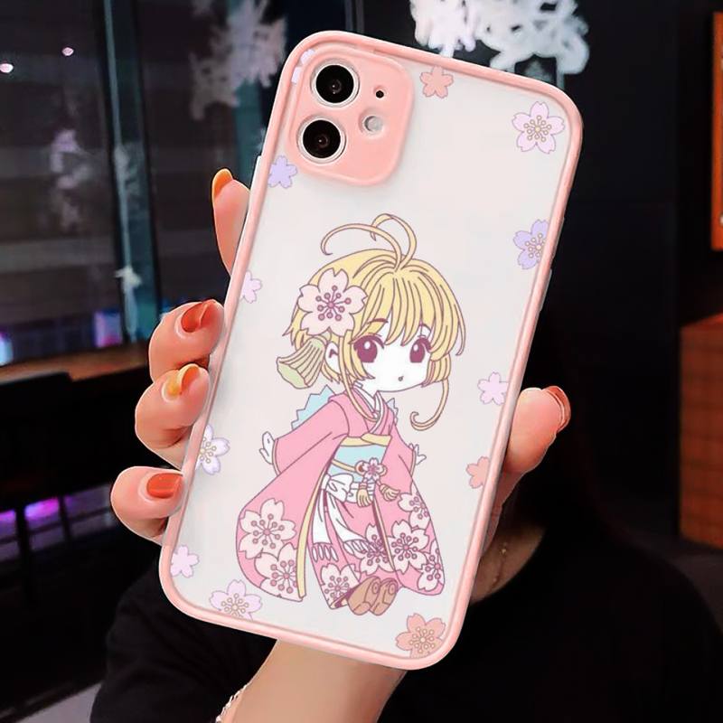 Чехол для телефона Cardcaptor Sakura anime cute girl матовый прозрачный для iphone 7 8 11 12 plus mini x xs xr pro max