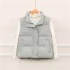 Cotton Vest Women's Short Spring, Autumn and Winter New Fashion Stand Collar Warm Loose Cotton Vest Outer Cotton Vest Jacket