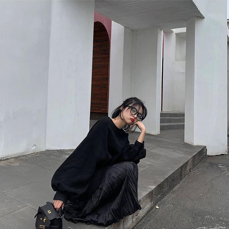 Женская полуюбка Необычная плиссированная юбка Юбка-трапеция с высокой талией Плиссированная полуюбка в длинной части, тонкая, больших размеров