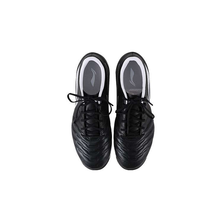 Li-Ning Удобные повседневные кроссовки Anti-Kick TF (Резиновые шипы) Амортизирующие нескользящие износостойкие футбольные бутсы мужские черные YSTU003-2