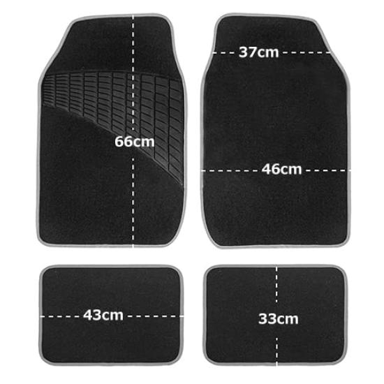 FH Group Group Car Floor Mat Universal Fit for and Trucks Imported from (FH International) Set, Blue, Multi-Function, Sedans, SUVs, [Officially Japan]