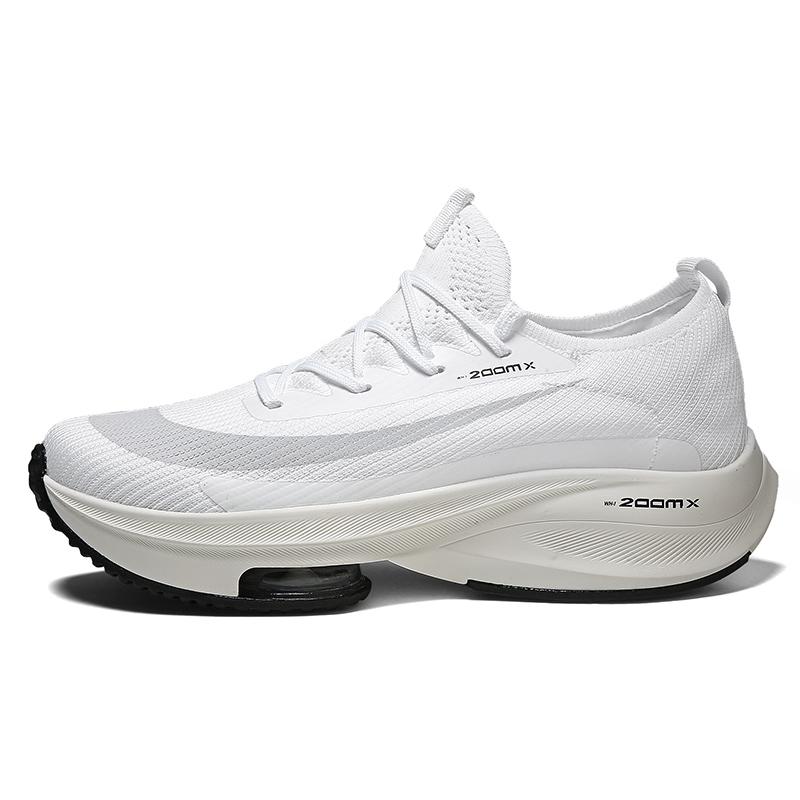 Marathon Air Cushion Men Sports Running Shoes Breathable Lightweight Women's Comfortable Athletic Nonskid Carbon Plate Sneakers