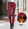 Женские леггинсы с высокой талией, тонкие эластичные брюки-карандаш, большие размеры, бархатные теплые зимние брюки