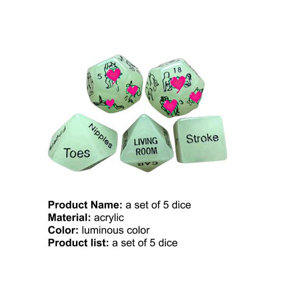 5 шт./компл., многогранные игральные кости, секс-игрушка с рисунком жеста, маленький размер, забавные романтические спортивные кости для медового месяца
