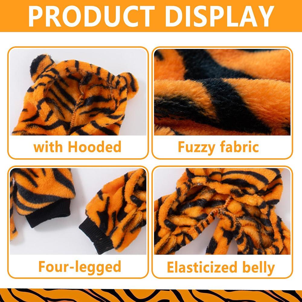 Фланелевый костюм для домашних животных для собак, теплый костюм для ролевых игр, тигра, динозавра, одежда для маленьких собак, осенне-зимний милый наряд с капюшоном