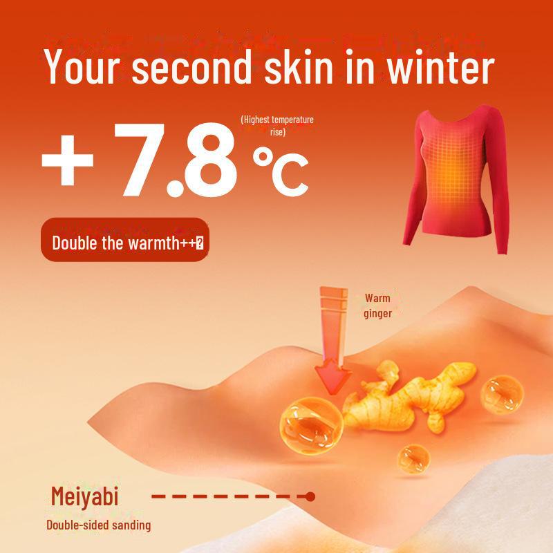 Aoweizi Бесшовная термосамосогревающаяся зимняя рубашка - Большой размер Базовый слой для ухода за кожей