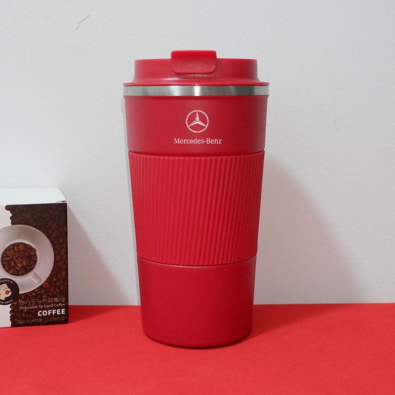 500ML Thermos Cafe Coffee Mug For Mercedes Benz W203 W204 W205 W210 W212 CLA CLK SLK GLK AMG Car Thermos Mug Travel Thermos Cup BS3