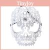 Exquisite Fashion Metal Laser Cut Skull Shield Mask For Men And Women