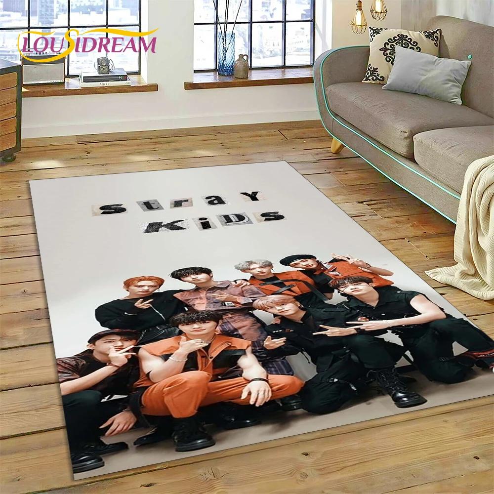 HD Корея Kpop Stray Kids 3D Ковер с изображением певца для Спальни Гостиной Дома, Декор для Дивана, Большой Игровой Коврик для Пола для Детей