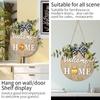 1 Set Of Wooden Diy Replaceable Various Patterns Wooden Welcome Doorplate Christmas Halloween Hanging Home With 9 Accessories