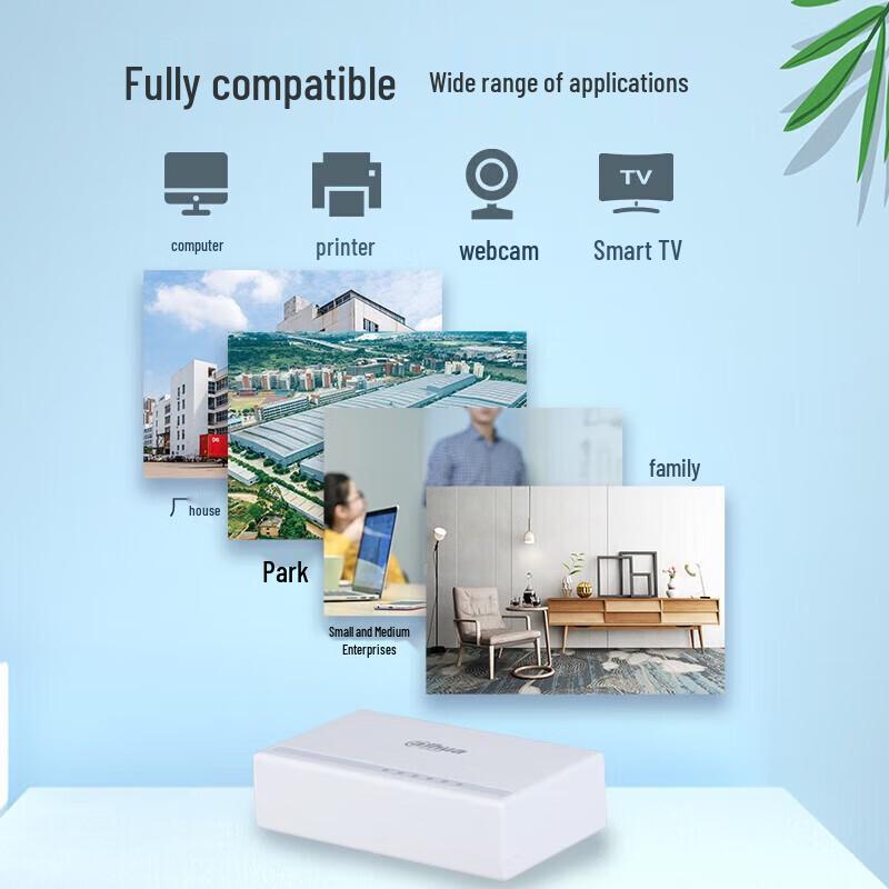 Dahua 5-Port Fast Ethernet Surveillance Network Switch CN plug (adapter included)