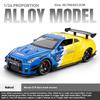 1/24 Nissan GTR R35 Spray Supercar Модель легкосплавного автомобиля Звук и свет Детская игрушка Коллекционные предметы Подарок на день рождения