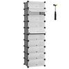 Locking Shoe Rack, Rectangular Storage Organizer, Modular Self Storage Shelf With 10 Spaces