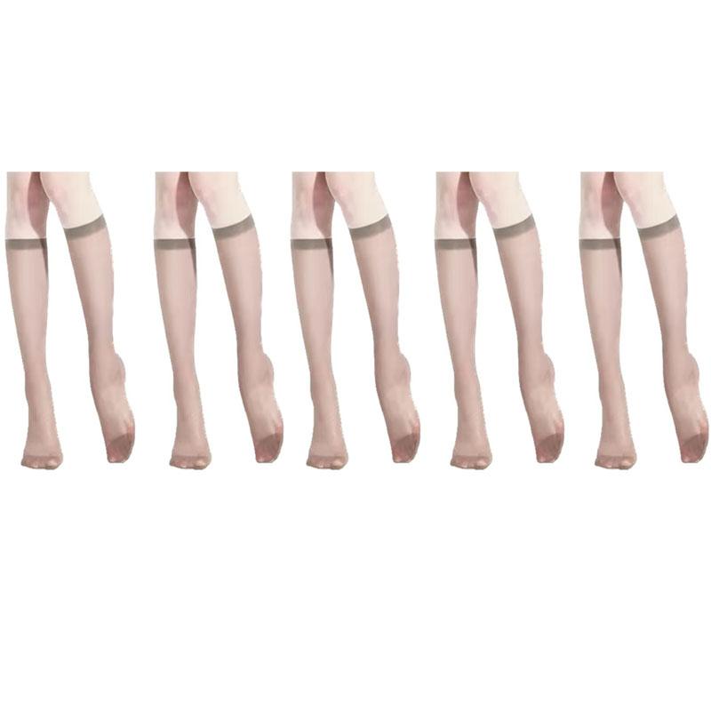 510Pairs Women Ultra-Thin Nylon Stockings Transparent Elasticity Ladies Knee Socks Summer Long Socks For Girls Stocking