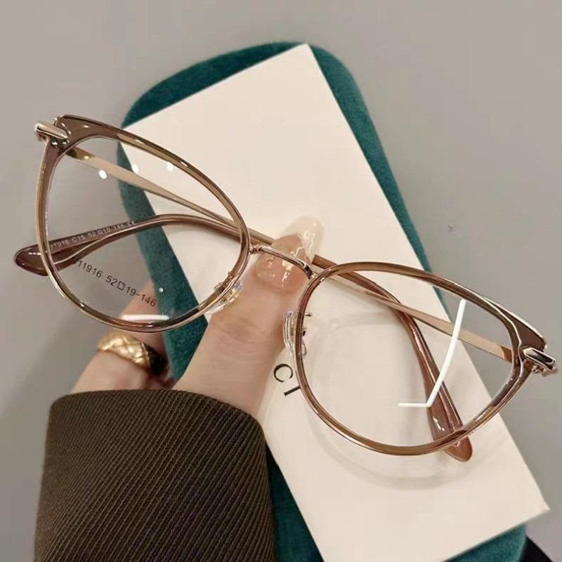 Очки «кошачий глаз» с фотохромными линзами, защищающие от УФ-лучей, для женщин, ретро, с защитой от синего света, высококлассные очки с изменяющимся цветом