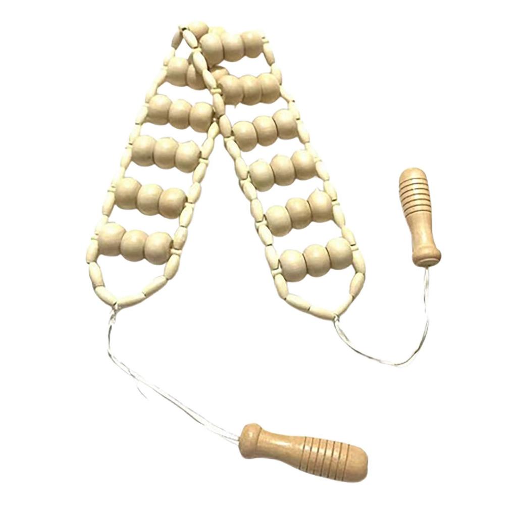 Деревянный массажер с откидной спинкой, прост в эксплуатации, вручную откройте заднюю полосу, массируйте меридианы, шейные позвонки и используйте ролик