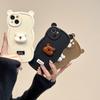 3D Мультяшный Hello Bear Совместимый с iPhone 17 Pro Max Apple 15 Чехол для телефона 14 Новая модель 16 Мягкий чехол