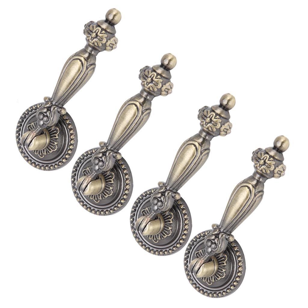 4 комплекта бронзовых ручек с одним отверстием, декоративная ручка с крепежными винтами, мебельные аксессуары