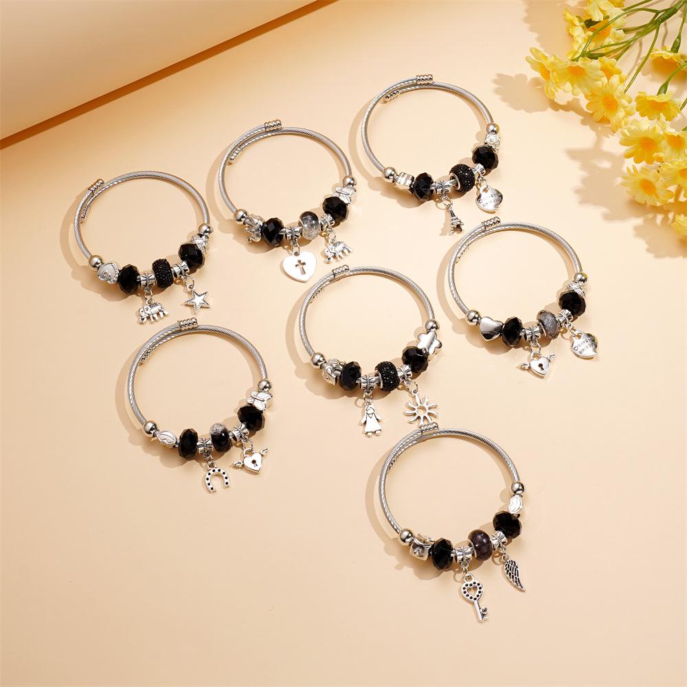 Модный европейско-американский браслет в стиле Панджиа с бисером и стразами для женщин