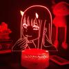 3D светодиодный ночник в стиле аниме Darling In The Franxx, настольная лампа Zero Two 002, фигурка для рождественского подарка, украшение для спальни, прикроватная лампа