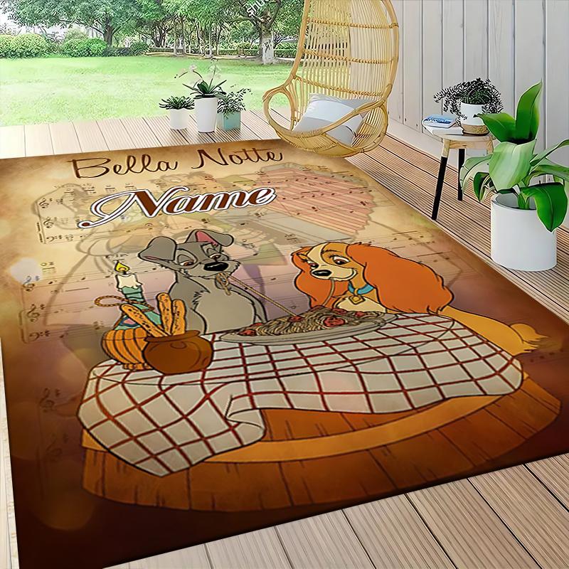 Custom Name "Adventurous Forest Friends" Carpet Rug Customizable Soft Washable Anti-Slip Home Living Room Sofa Mats Personalized Rug. 0909389