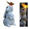Sac Taske Solar Light, Rabbit and Butterfly Garden Light, Lantern, Waterproof, Outdoor LED, Rabbit (Gray)