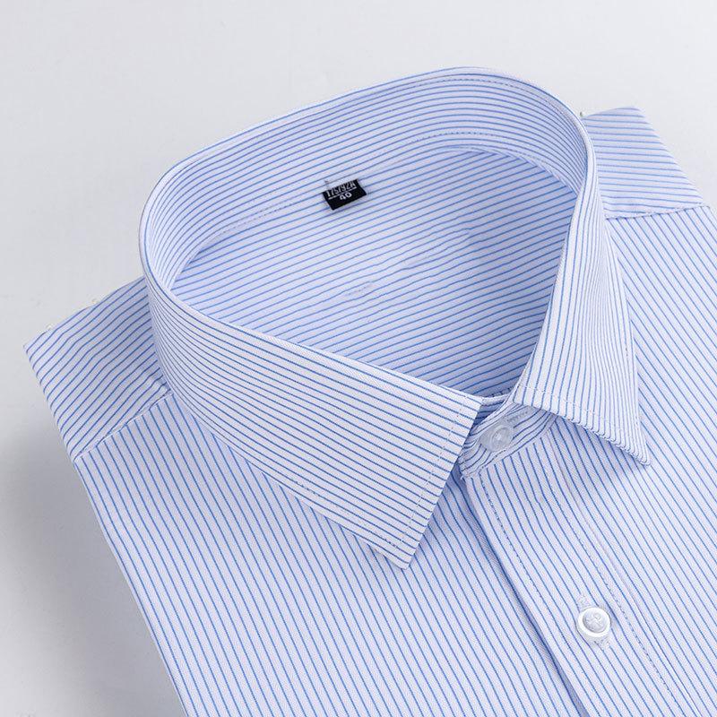 Деловая мужская полосатая рубашка с длинными рукавами, мужская профессиональная официальная одежда без глажки, молодежная рабочая одежда, рабочая одежда, мужская рубашка