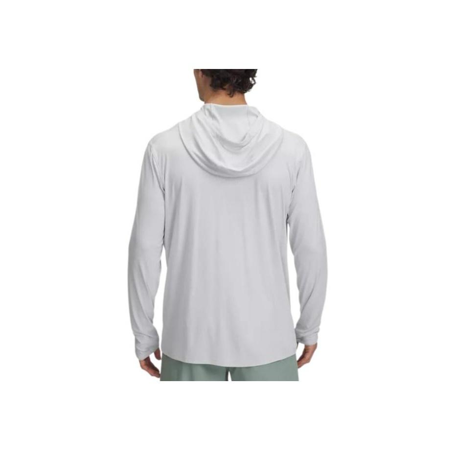 Under Armour Куртка мужская спортивная с капюшоном, с длинным рукавом, дышащая, ветрозащитная, с защитой от солнца, для улицы, серая 1390052-014