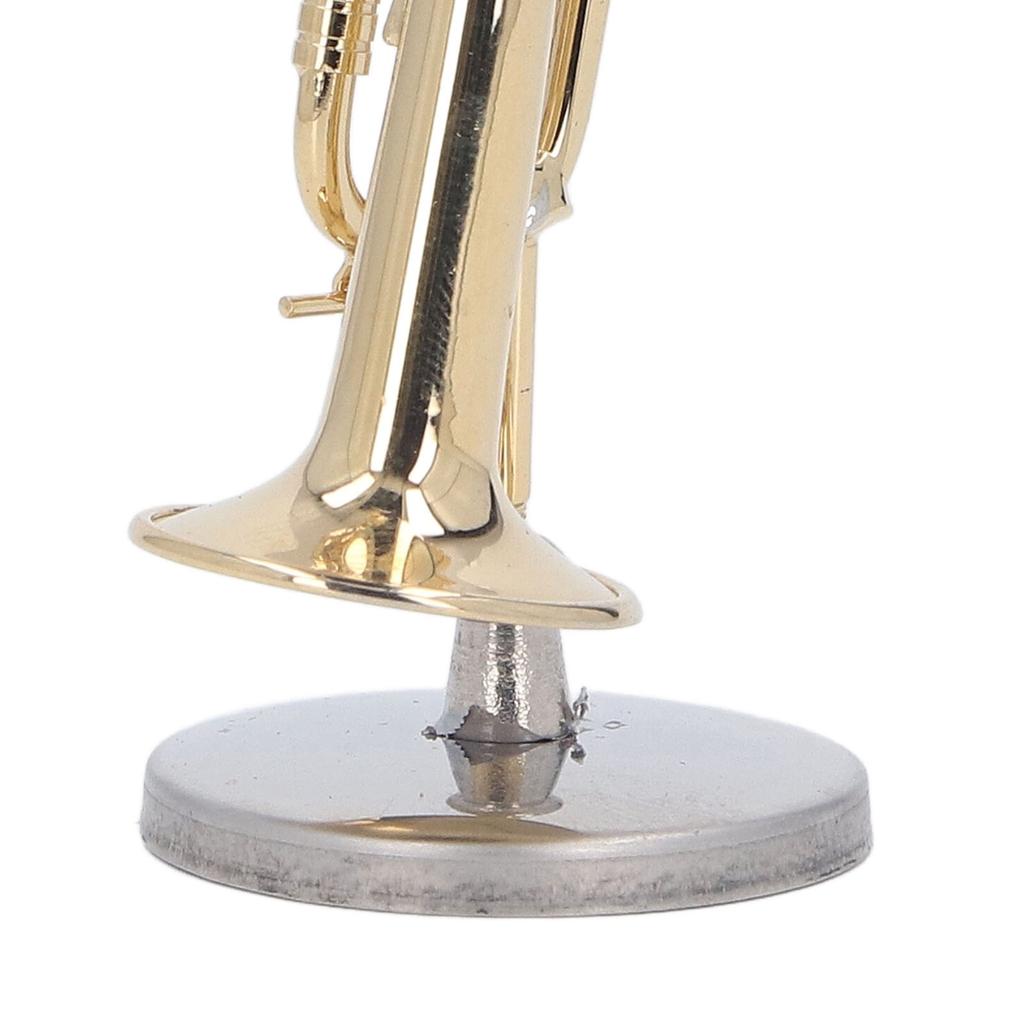  ature Trumpet   Brass Exquisite Design Romantic     Trumpet Model with Stand Case for Desk Bookshelf