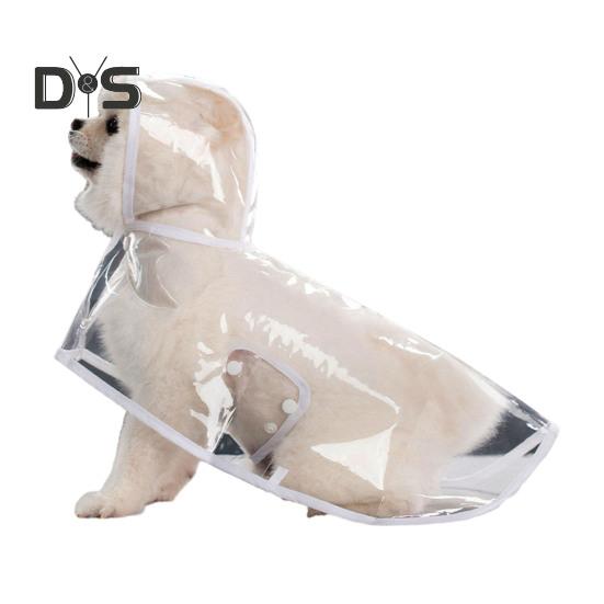 Прозрачный дождевик для домашних животных с капюшоном, водонепроницаемая куртка, модное легкое пальто для домашних животных, пончо для маленьких и средних собак и кошек
