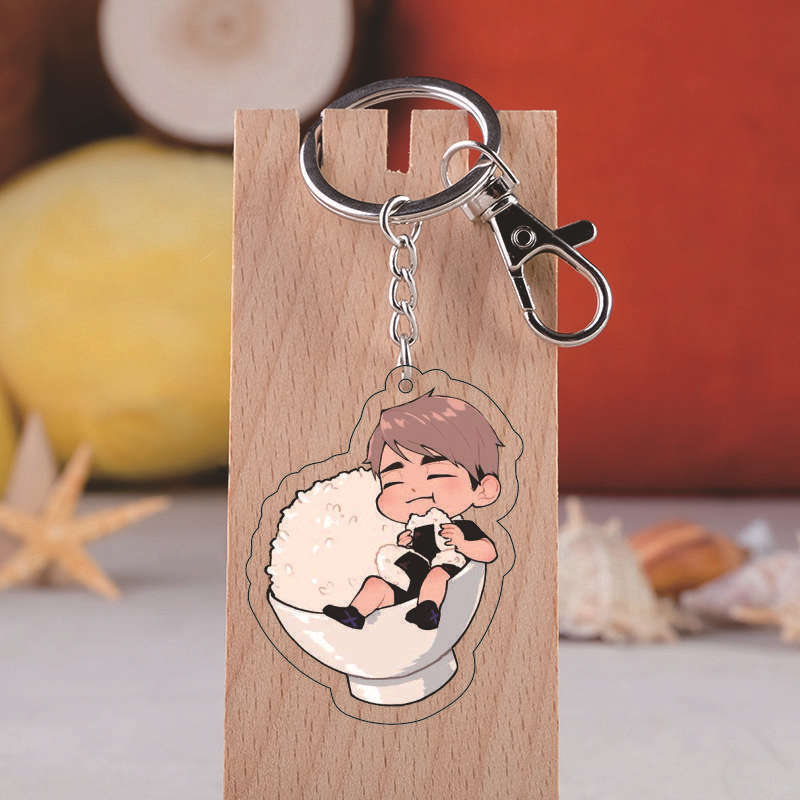 Брелок Haikyuu, сумки, акриловый брелок для ключей, детский кулон, модный Хината Шойо Кодзуме Кенма Брелок