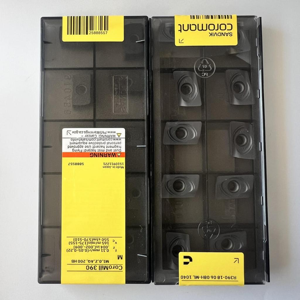 Sandvik / R390-180608H-ML 1040 / Оригинальные шведские твердосплавные лезвия 10 шт.
