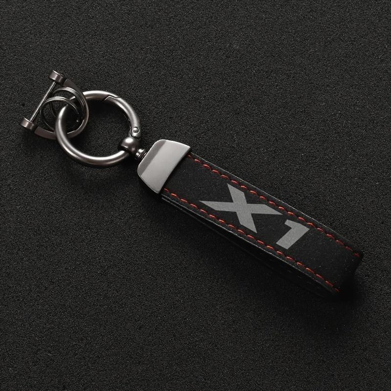 Fashion Suede Leather Car Keychain For BMW X1 X2 X3 X4 X5 X6 X7 F48 E84 U11 E83 F25 G01 E71 E70 F15 GT Auto Keychain Accessories