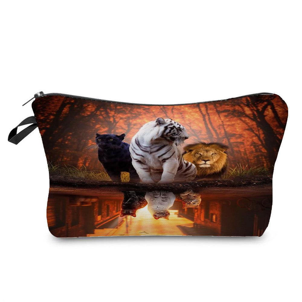 Women Cat Print Cosmetic Bag Toiletries Organize Travel Storage Case  6421