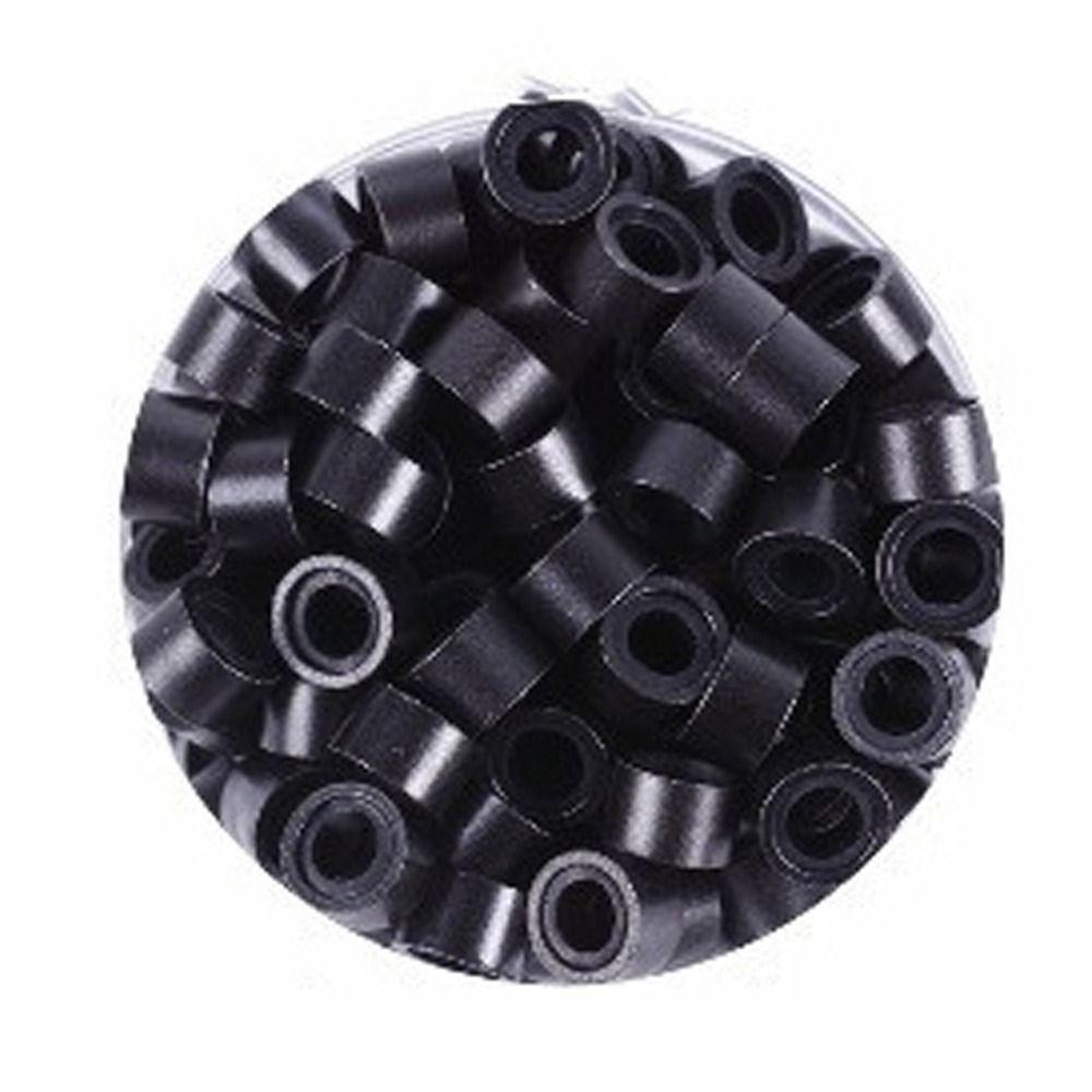 100 шт. колечки для волос микро-связующие звенья обжимные бусины кольца бусины микро-силиконовые кольца с подкладкой