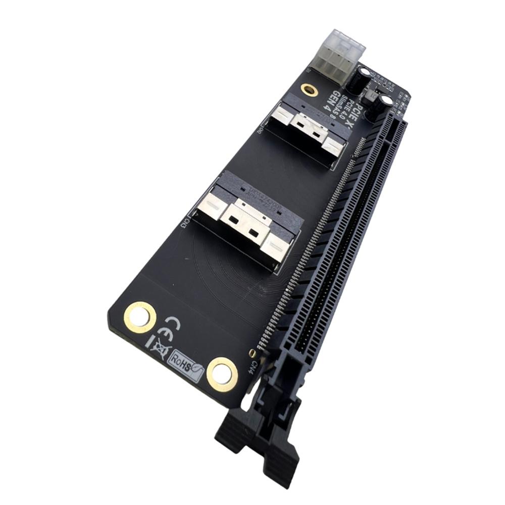 SlimSAS 8i X2 To PCIe4.0 X16 Slot Adapter SFF8654 Adapter Card GEN4 for Network