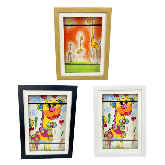 Magnetic Kids Artwork Frame with Elastic Band Front Opening Living Room Gallery Wall Hanging Children Painting Drawing Art Photo Picture Display Frame