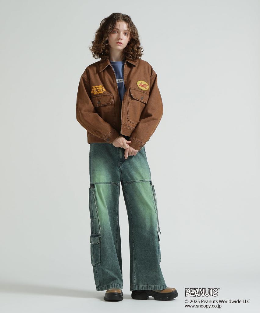 AVIREX Denim Work Jacket Peanuts Brown Women's 783-5252609