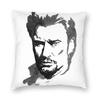 Чехол на подушку Johnny Hallyday из полиэстера, декоративная подушка, рок-музыка, повседневные чехлы на подушки