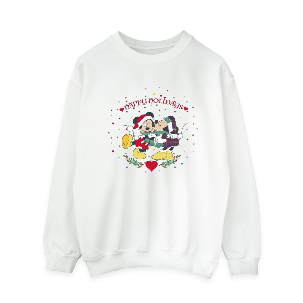 Disney Womens/Ladies Mickey Mouse Mickey Minnie Christmas Sweatshirt