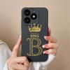 Чехол для Tecno Itel A70 Роскошный узор с короной и буквами Жидкий силикон Задняя крышка для ItelA70 A 70 Новый дизайн Продвинутое ощущение Оболочка