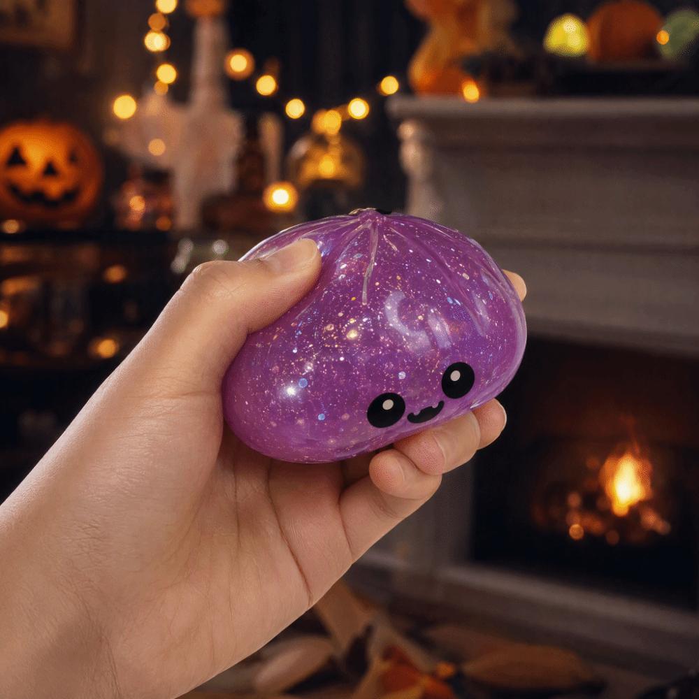 Glittering Steamed Bun Squeeze Toy TPR Bun Sensory Balls Dumplings Squishy Toy Children's Gift