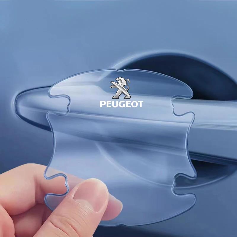 For Peugeot 4PCS Transparent Car Door Anti-collision Protector Bumper Strip Sticker For Peugeot 308 307 206 208 207 3008 508 407