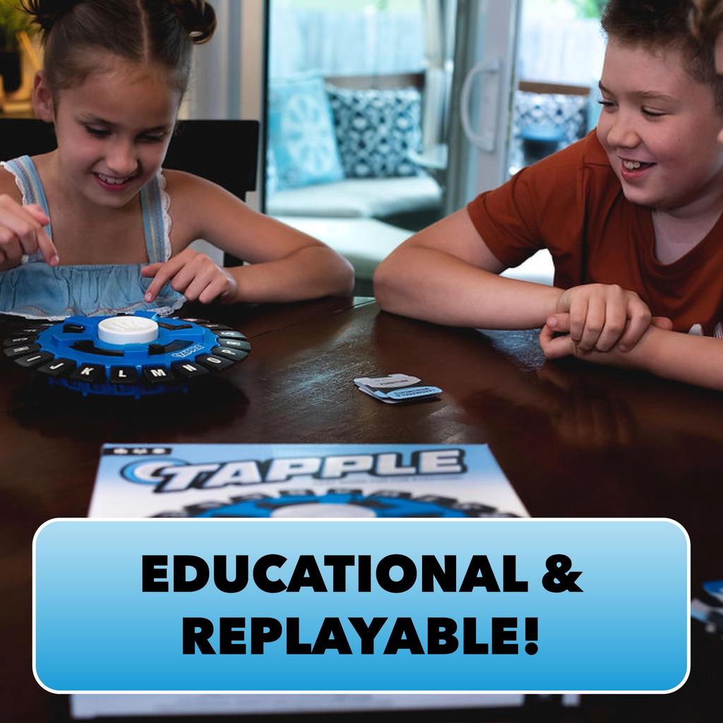 Usaopoly TAPPLE® Игра в слова | Динамичная семейная настольная игра | Выберите категорию и соревнуйтесь с таймером, чтобы стать последним игроком | Идеальная обучающая