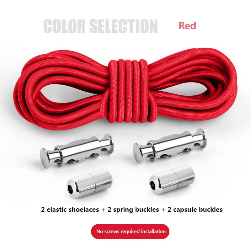 Эластичные шнурки без завязок, круглые шнурки с металлическим замком без завязок, кроссовки, ботинки, шнурки для детей и взрослых, быстрые ленивые шнурки для обуви