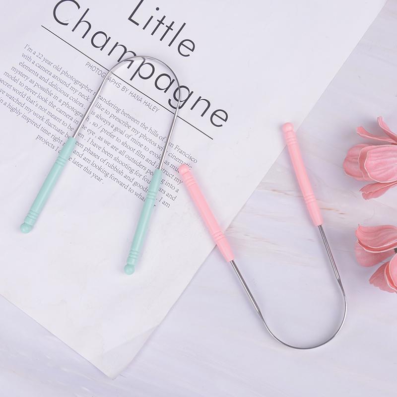 Скребок для чистки языка из нержавеющей стали, инструмент для ухода за полостью рта, инструмент для ухода за неприятным запахом изо рта