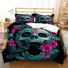 Color Skull Digital Printing Quilt Cover Pillowcase Two Three Piece Set Comfortable Polyester